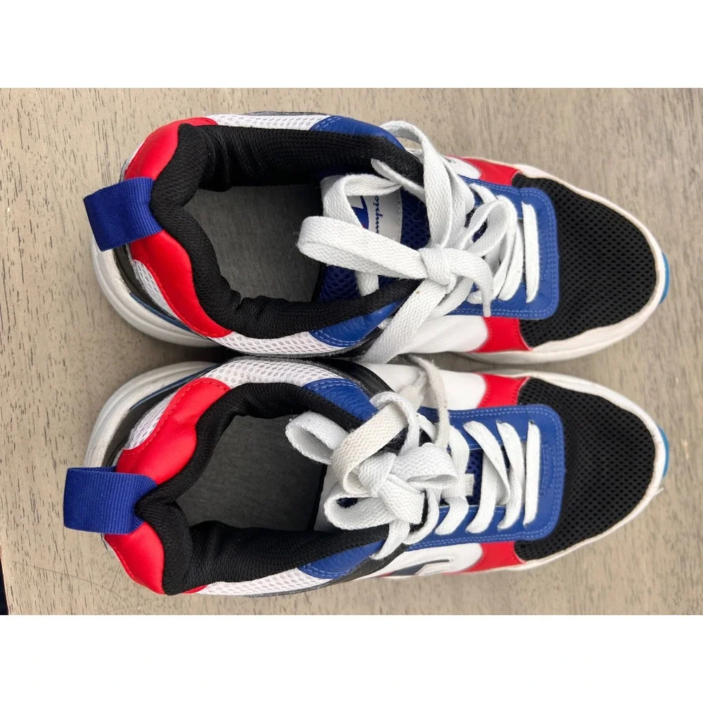 Champion Hyper V2 Next Mens 11.5 Sneakers Red White Blue CAS10807M Low Top Shoes